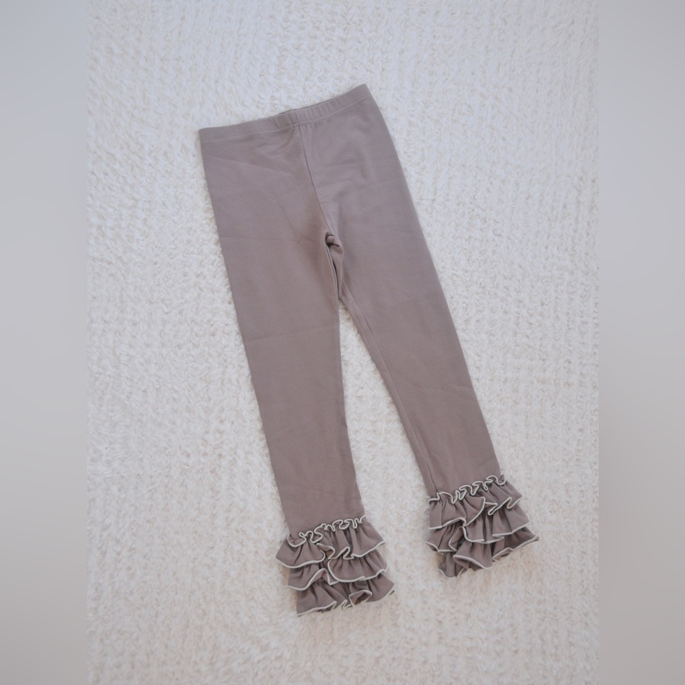 SweetHoney Girls Nellie Brown Ruffle Leggings